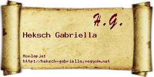 Heksch Gabriella névjegykártya