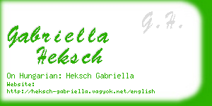 gabriella heksch business card